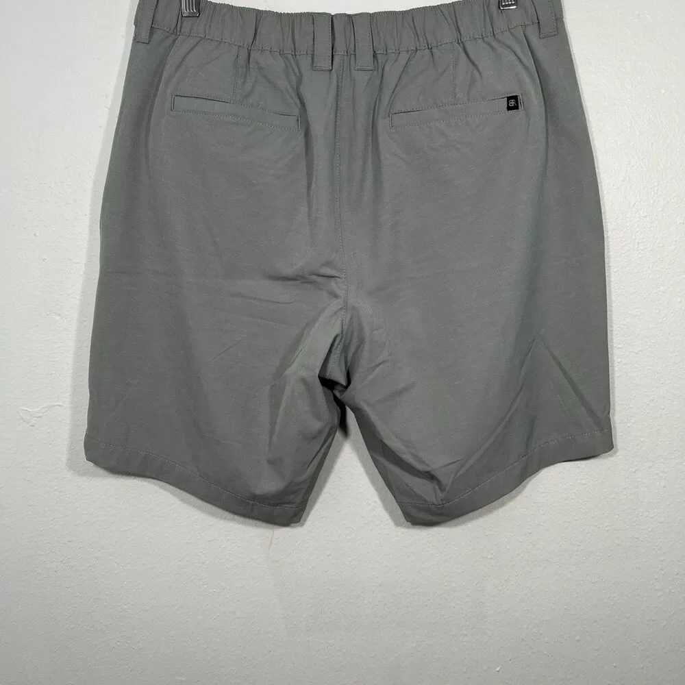 Banana Republic Shorts Mens 36 Green Performance‎ Flat Front Preppy Smart Casual